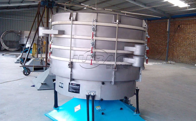 金剛石圓形搖擺篩客戶試機(jī)現(xiàn)場(chǎng) 金剛石圓形搖擺篩